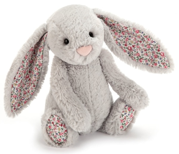 Jellycat Peluche Lapin Blossom Gris - 18 cm